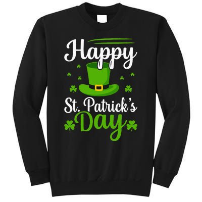 Happy St Saint Patrick's Day hat shamrock Sweatshirt