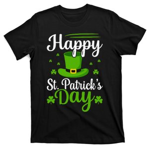 Happy St Saint Patrick's Day hat shamrock T-Shirt