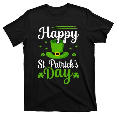 Happy St Saint Patrick's Day hat shamrock T-Shirt