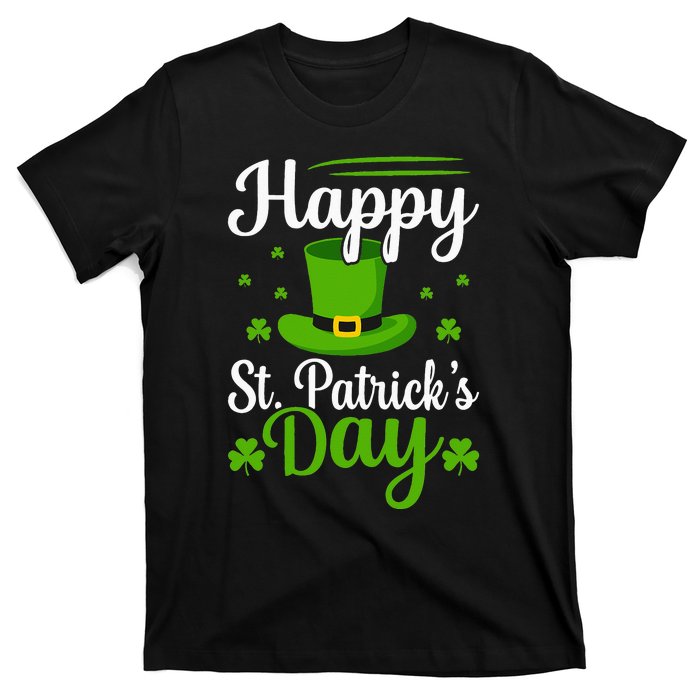 Happy St Saint Patrick's Day hat shamrock T-Shirt