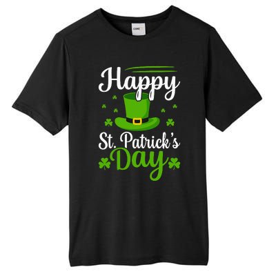 Happy St Saint Patrick's Day hat shamrock Tall Fusion ChromaSoft Performance T-Shirt