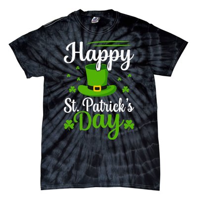 Happy St Saint Patrick's Day hat shamrock Tie-Dye T-Shirt