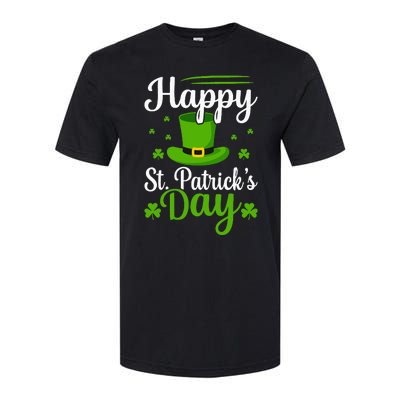 Happy St Saint Patrick's Day hat shamrock Softstyle CVC T-Shirt