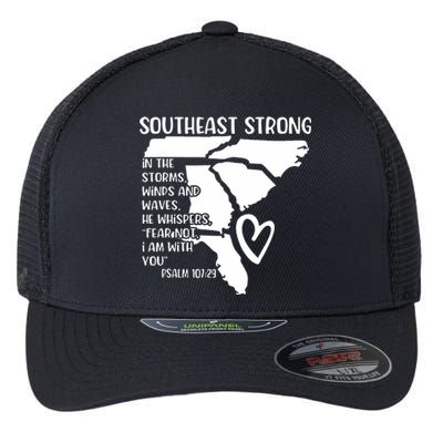 Hurricane Strong Southeast Strong Pray For North Carolina Flexfit Unipanel Trucker Cap