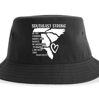 Hurricane Strong Southeast Strong Pray For North Carolina Sustainable Bucket Hat