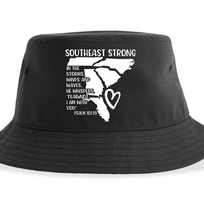 Hurricane Strong Southeast Strong Pray For North Carolina Sustainable Bucket Hat