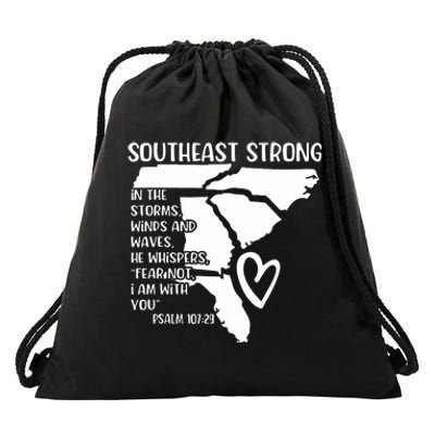 Hurricane Strong Southeast Strong Pray For North Carolina Drawstring Bag