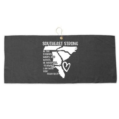 Hurricane Strong Southeast Strong Pray For North Carolina Large Microfiber Waffle Golf Towel