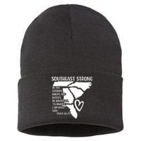 Hurricane Strong Southeast Strong Pray For North Carolina Sustainable Knit Beanie