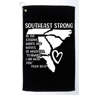 Hurricane Strong Southeast Strong Pray For North Carolina Platinum Collection Golf Towel