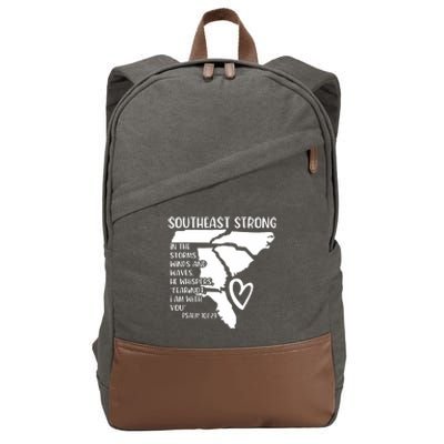 Hurricane Strong Southeast Strong Pray For North Carolina Cotton Canvas Backpack