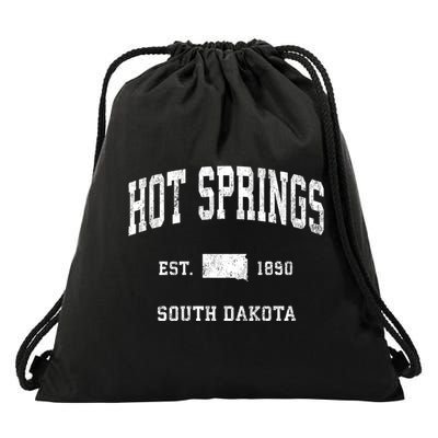 Hot Springs South Dakota Sd Vintage Athletic Drawstring Bag