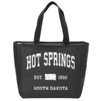 Hot Springs South Dakota Sd Vintage Athletic Zip Tote Bag