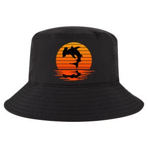 Hammerhead Shark Sihouette Sunset Cool Comfort Performance Bucket Hat