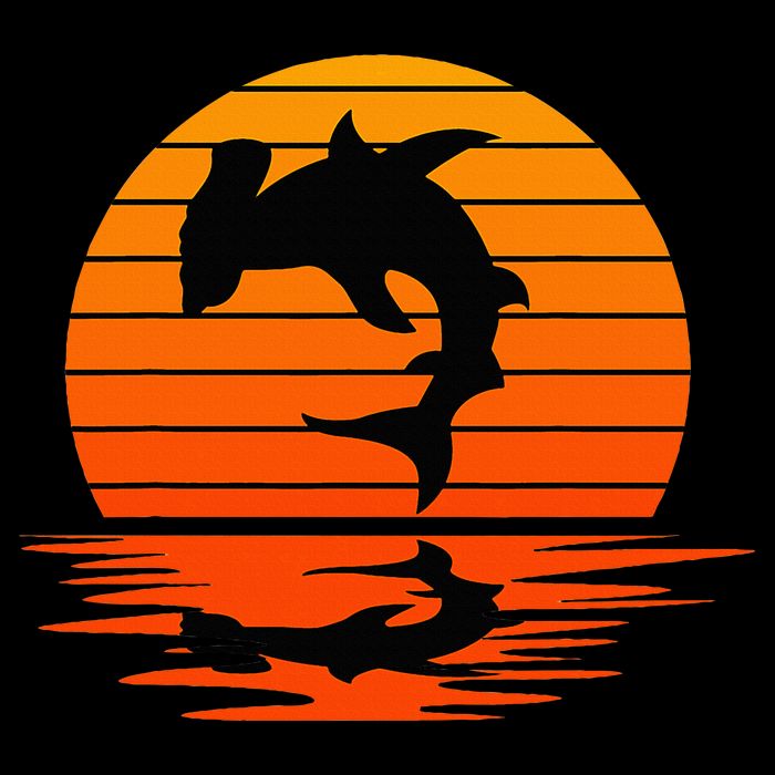 Hammerhead Shark Sihouette Sunset Zip Tote Bag