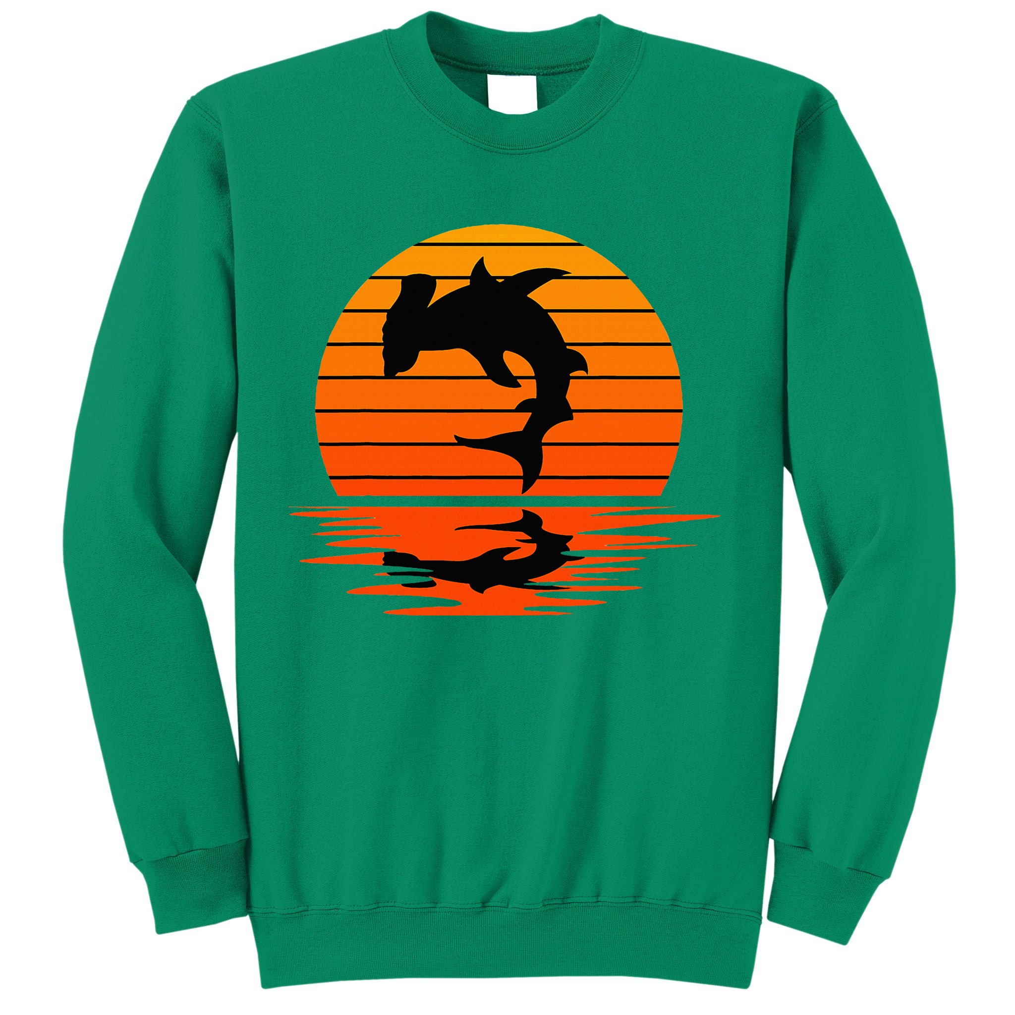 Hammerhead Shark Sihouette Sunset Sweatshirt