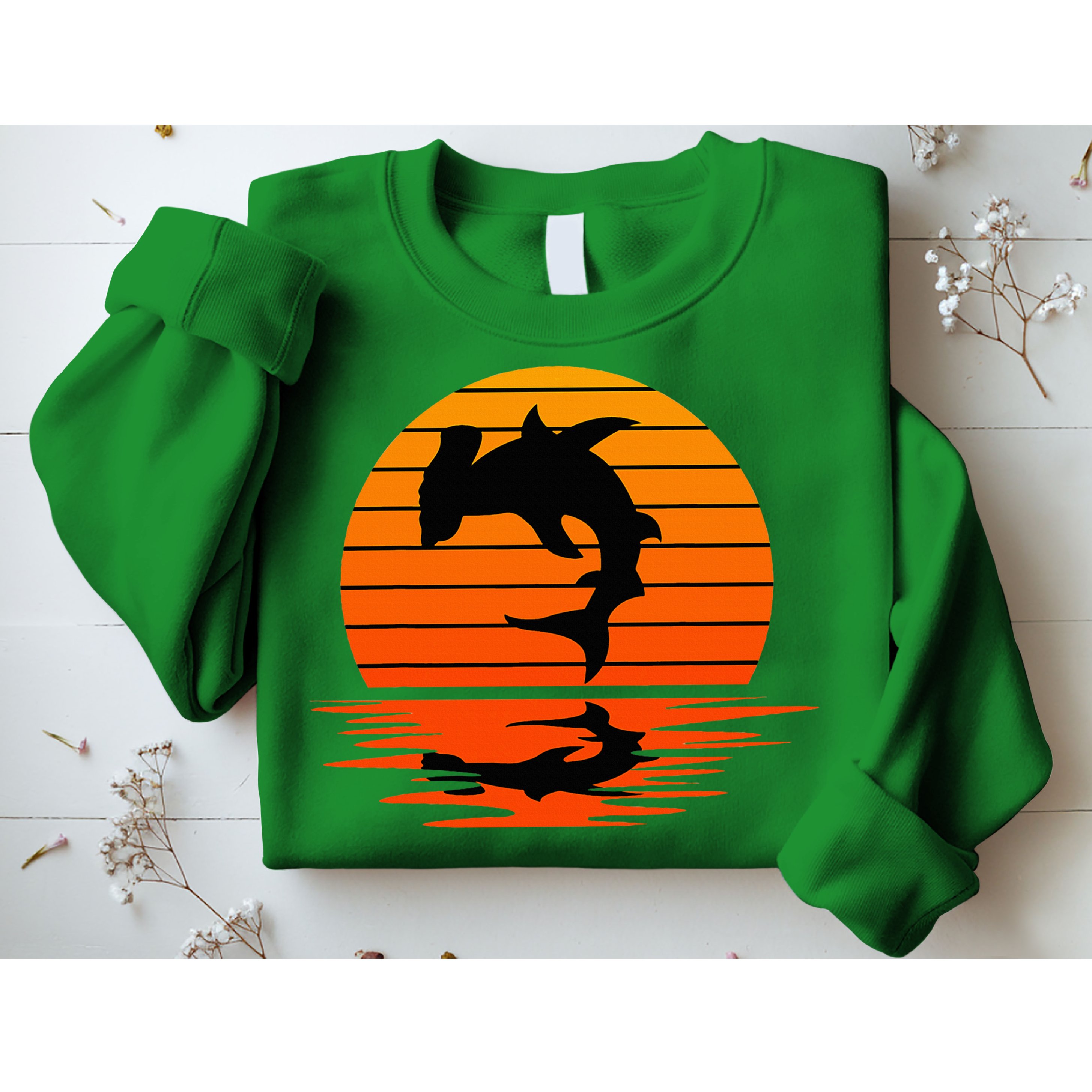 Hammerhead Shark Sihouette Sunset Sweatshirt