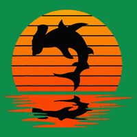 Hammerhead Shark Sihouette Sunset Sweatshirt