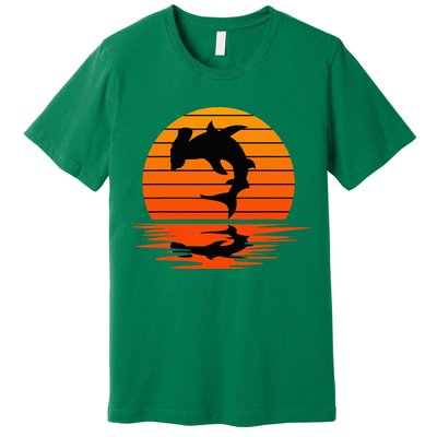 Hammerhead Shark Sihouette Sunset Premium T-Shirt