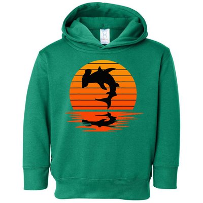 Hammerhead Shark Sihouette Sunset Toddler Hoodie
