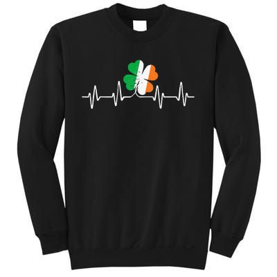 heartbeat Shamrock Saint Paddy's St Patricks Day Sweatshirt