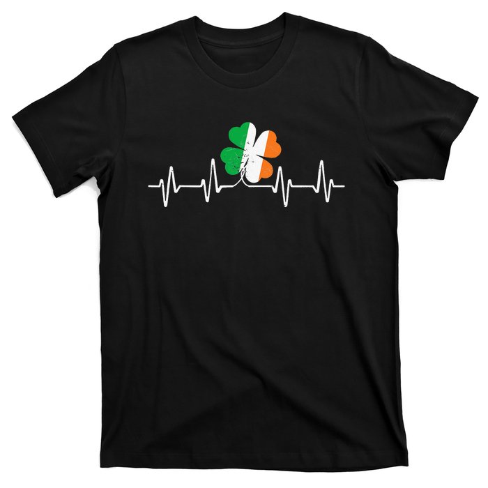 heartbeat Shamrock Saint Paddy's St Patricks Day T-Shirt