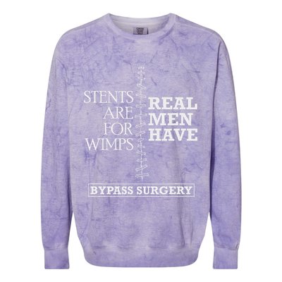 Heart Surgery Survivor After Surgery Recovery Men Bypass Colorblast Crewneck Sweatshirt