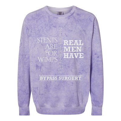 Heart Surgery Survivor After Surgery Recovery Men Bypass Colorblast Crewneck Sweatshirt