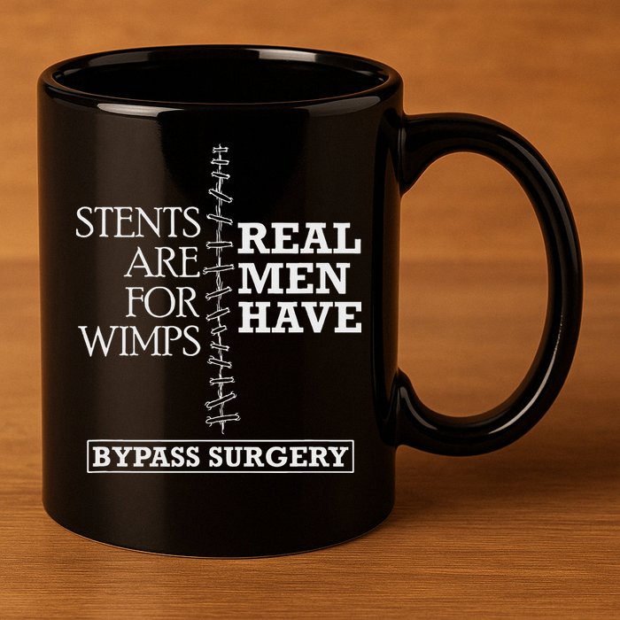 Heart Surgery Survivor After Surgery Recovery Men Bypass 11oz C Handle Ceramic Mug