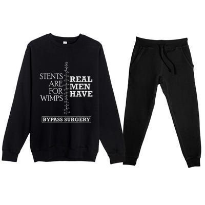 Heart Surgery Survivor After Surgery Recovery Men Bypass Premium Crewneck Sweatsuit Set