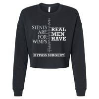Heart Surgery Survivor After Surgery Recovery Men Bypass Cropped Pullover Crew