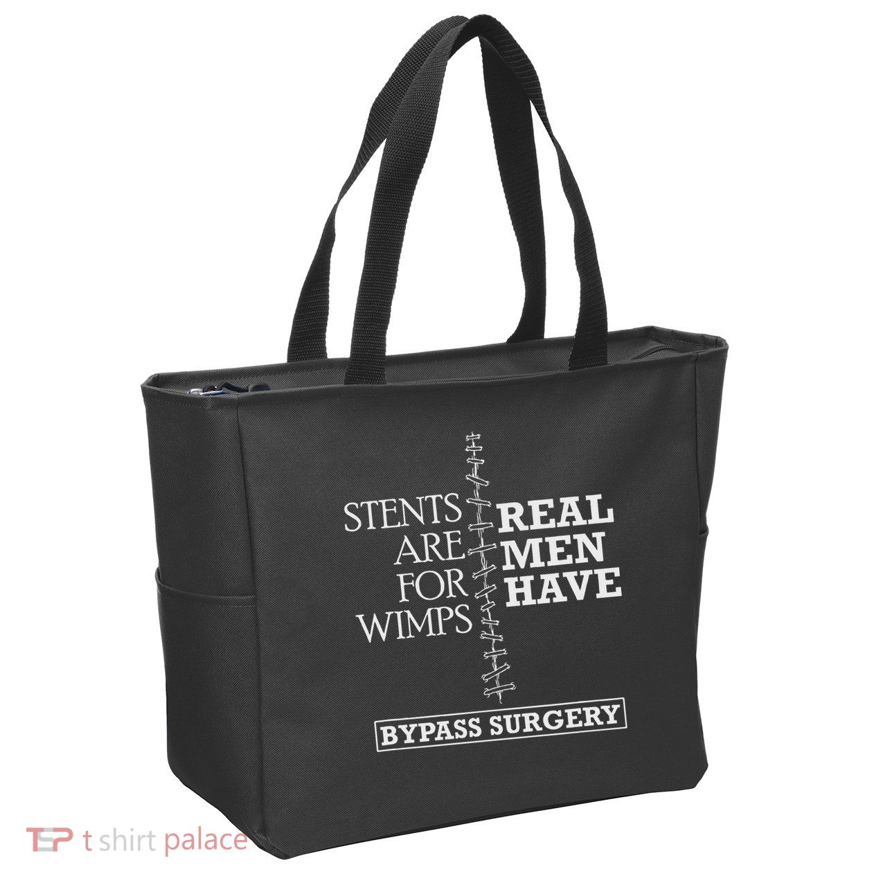 Heart Surgery Survivor After Surgery Recovery Men Bypass Zip Tote Bag