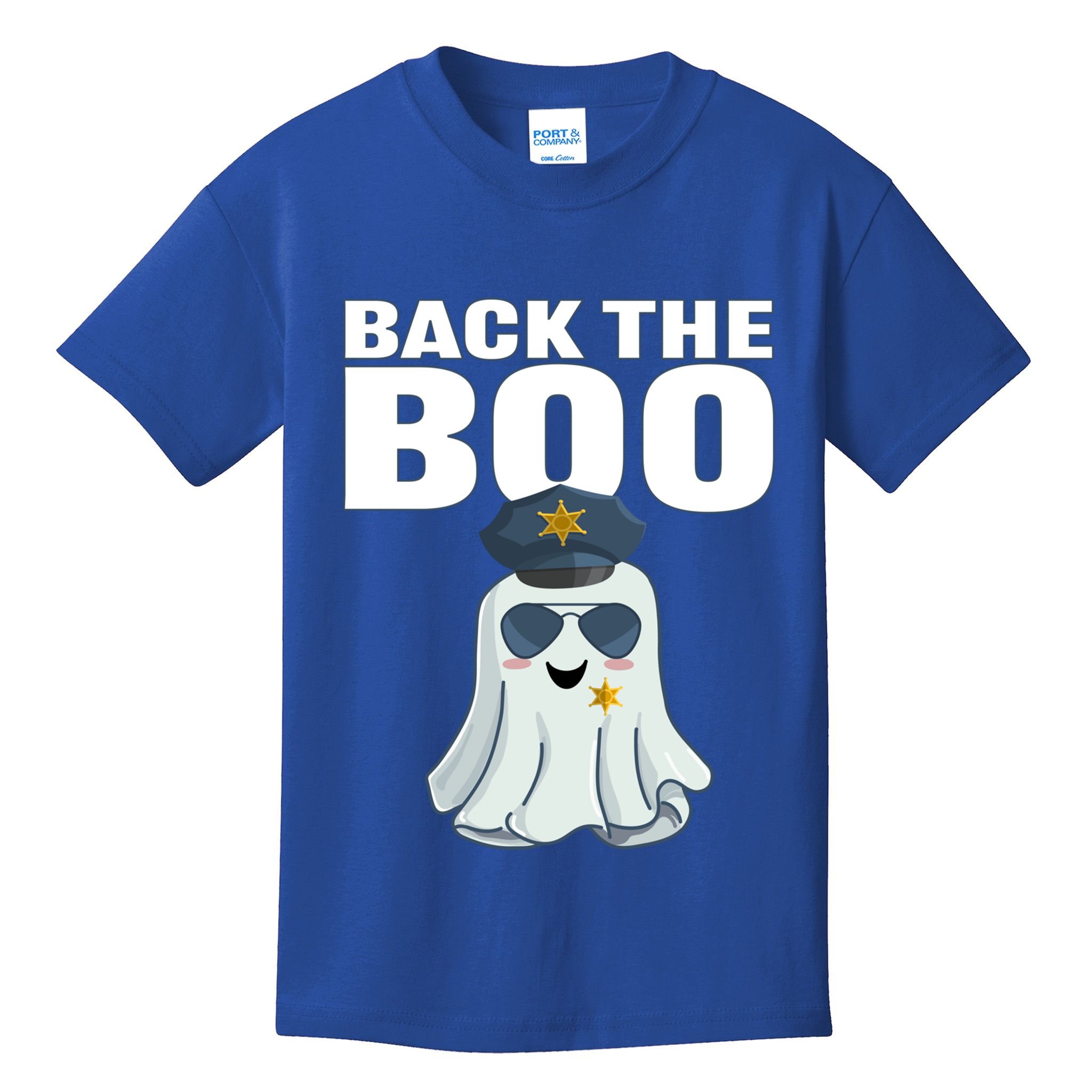 Halloween Spooky Seas The Boo Funny Police Ghost Gift Kids T-Shirt