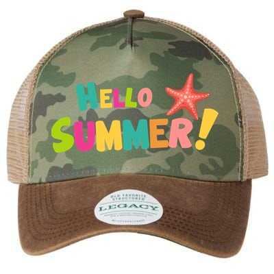 Hello Summer Starfish Colorful Legacy Tie Dye Trucker Hat