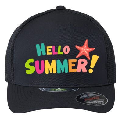 Hello Summer Starfish Colorful Flexfit Unipanel Trucker Cap