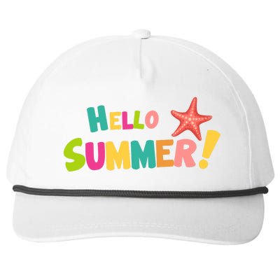 Hello Summer Starfish Colorful Snapback Five-Panel Rope Hat