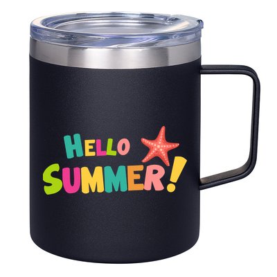 Hello Summer Starfish Colorful 12oz Stainless Steel Coffee Mug