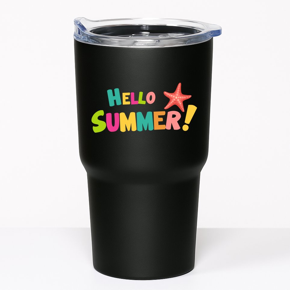 Hello Summer Starfish Colorful Tumbler