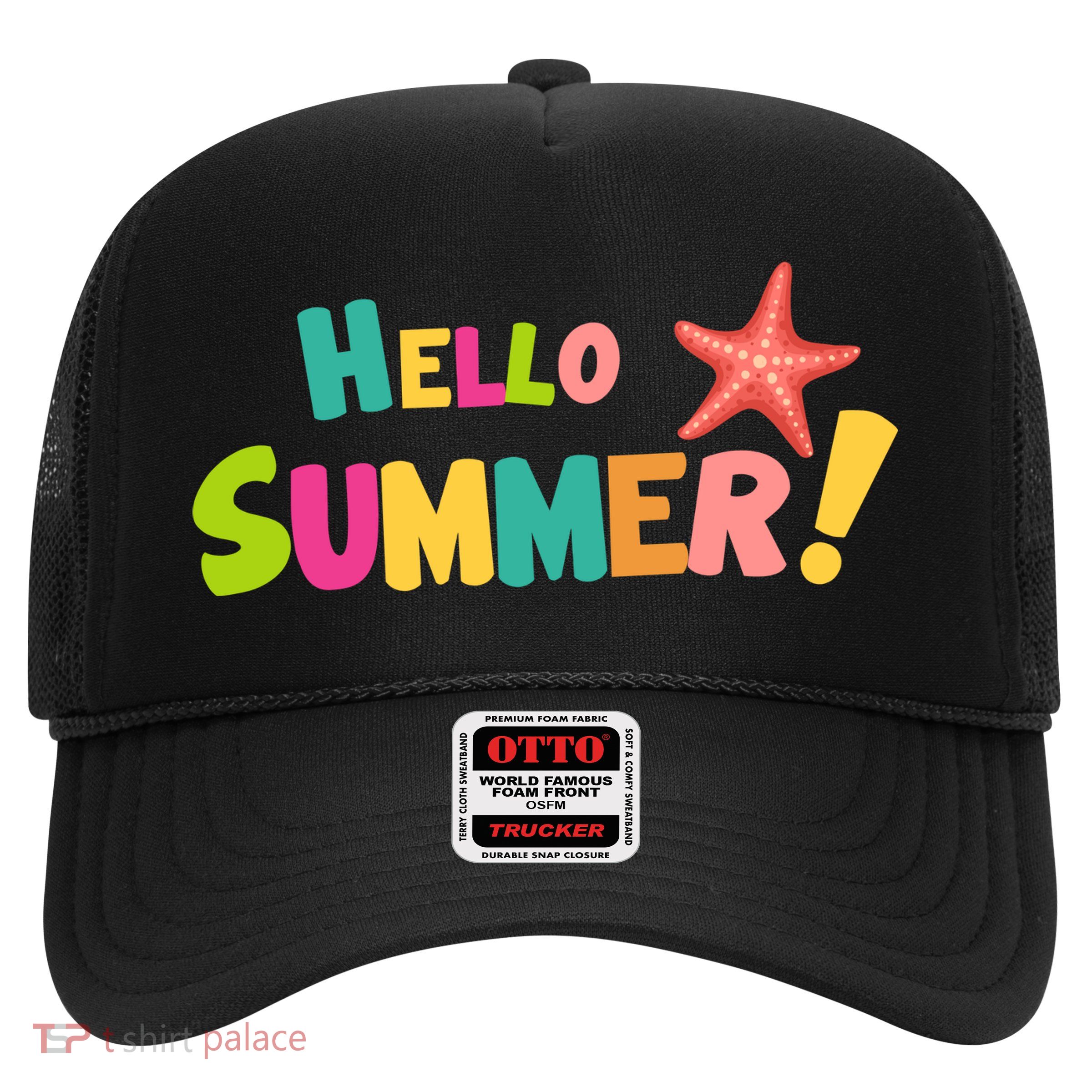 Hello Summer Starfish Colorful Trucker Hat