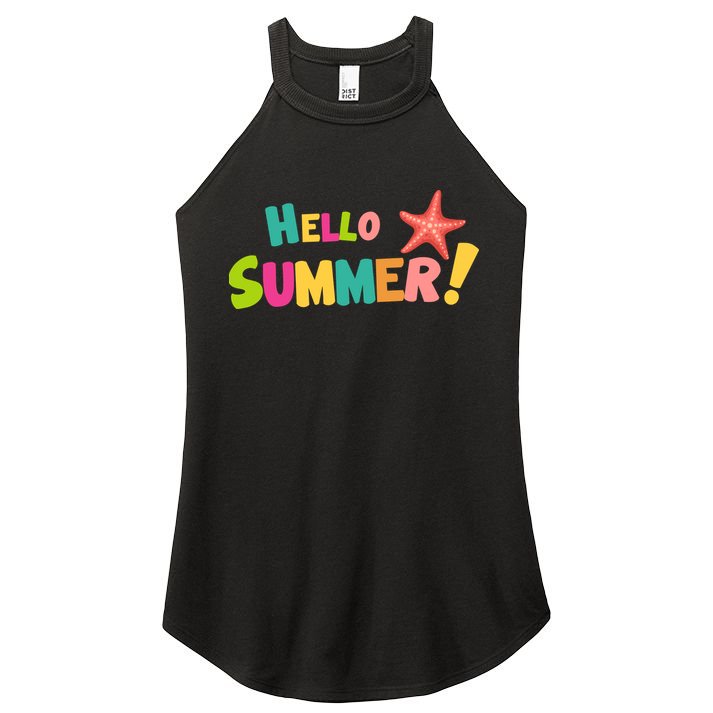 Hello Summer Starfish Colorful Women's Perfect Tri Rocker Tank