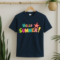 Hello Summer Starfish Colorful T-Shirt