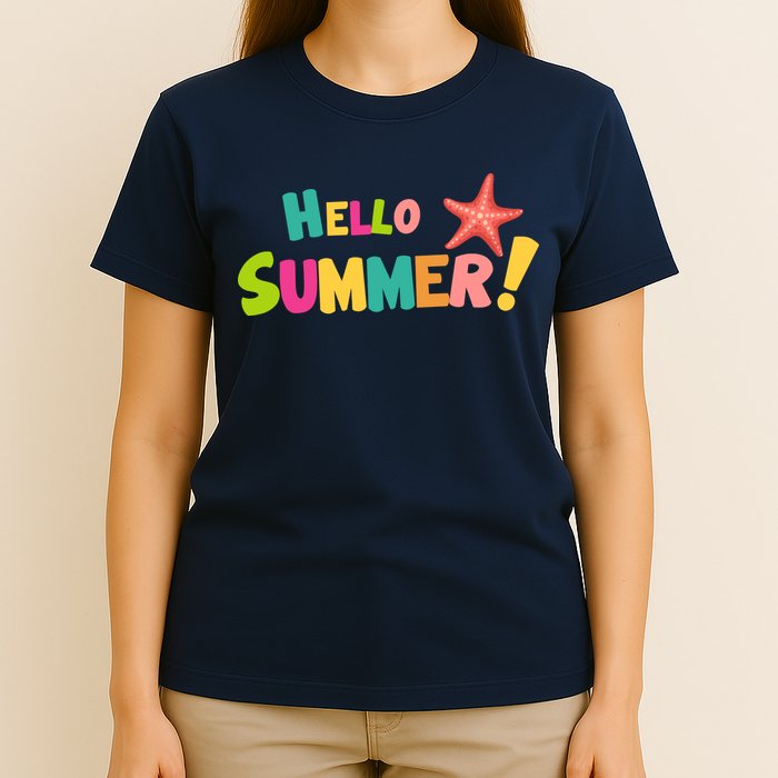 Hello Summer Starfish Colorful T-Shirt