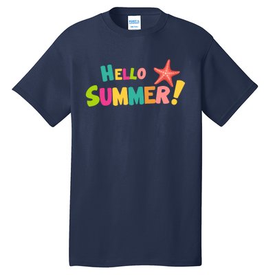 Hello Summer Starfish Colorful Tall T-Shirt