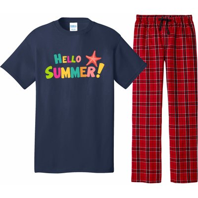 Hello Summer Starfish Colorful Pajama Set