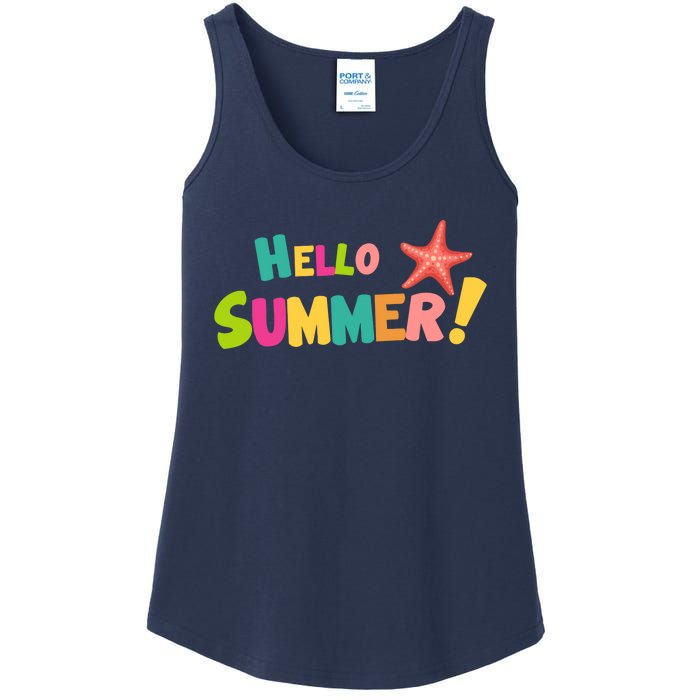 Hello Summer Starfish Colorful Ladies Essential Tank