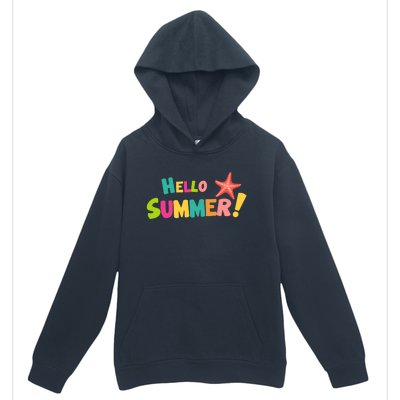 Hello Summer Starfish Colorful Urban Pullover Hoodie