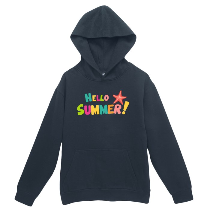 Hello Summer Starfish Colorful Urban Pullover Hoodie