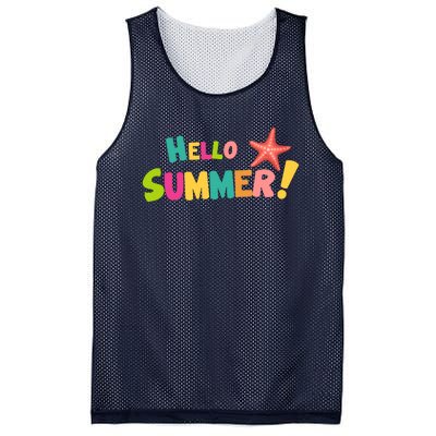 Hello Summer Starfish Colorful Mesh Reversible Basketball Jersey Tank