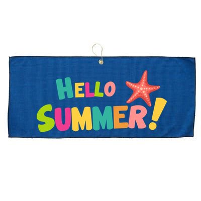 Hello Summer Starfish Colorful Large Microfiber Waffle Golf Towel