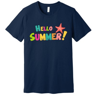 Hello Summer Starfish Colorful Premium T-Shirt